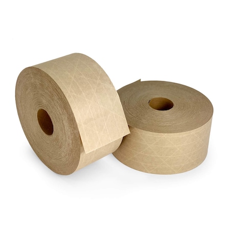 Gummed Kraft Sealing Tape, 3 Core, 2.75 X 450 Ft., Kraft, Pack Of 2 Rolls